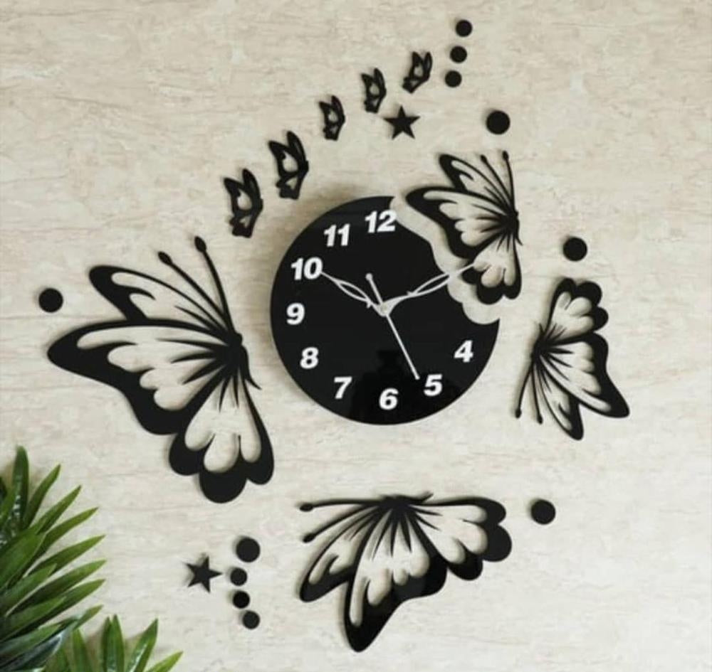 Butterfly Design Wall Clock